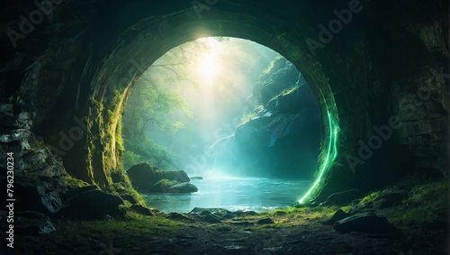 Journey Through the Mystical Portal in the Cave