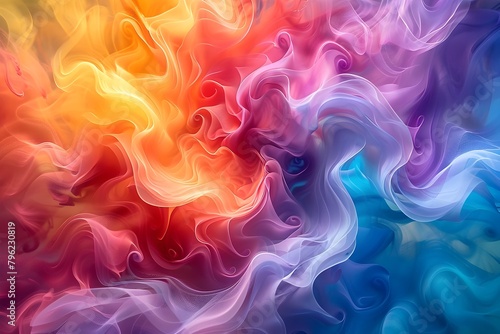 Vibrant Chromatic Expressionism:Mesmerizing Abstract Fluid Movements of Shifting Color Gradients