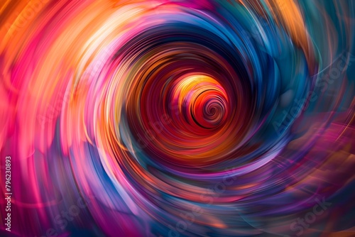 Mesmerizing Swirls of Vibrant,Kaleidoscopic Motion Captivating the Senses