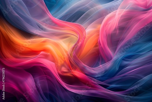 Mesmerizing Fluid Movements of Harmonizing Color Symphony in Digital Art