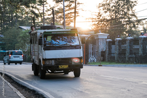 Baguio, Benguet, Philippines - April 1, 2024 - Traditional Jeep Jeepney 