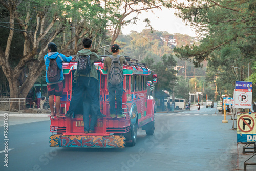 Baguio, Benguet, Philippines - April 1, 2024 - Traditional Jeep Jeepney 
