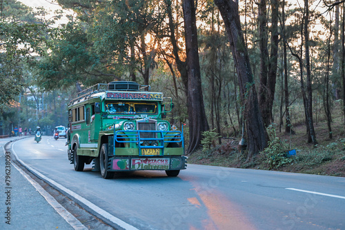 Baguio, Benguet, Philippines - April 1, 2024 - Traditional Jeep Jeepney 