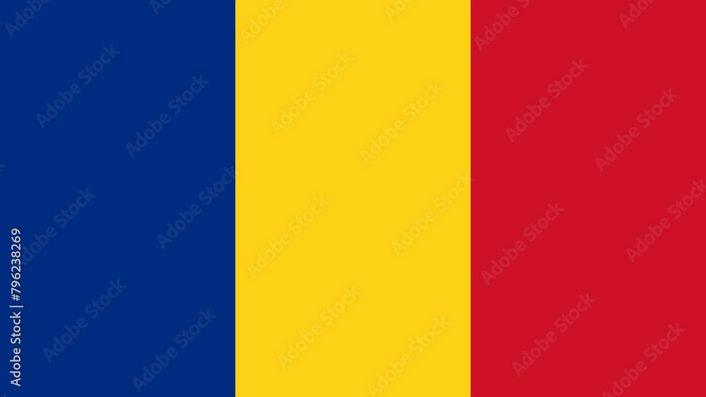 The national flag of Rumania with the correct official colours which is a tricolour of three horizontal stripes of blue, yellow and red, stock illustration image The national flag of Rumania with the correct official colours which is a tricolour of three horizontal stripes of blue, yellow and red, stock illustration image