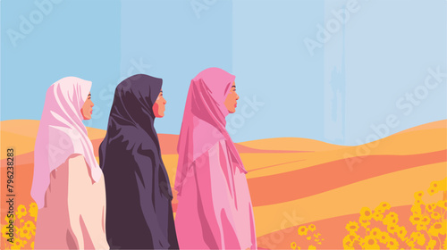 Emirati Womens day greeting background with text. Mus