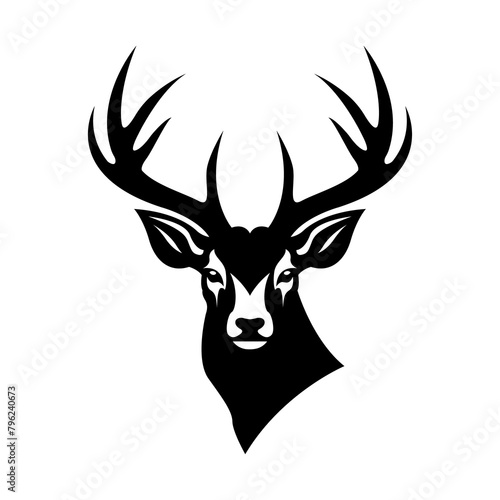 A black vector illustration of a male deer head with antlers, embodying strength and grace, serves as the iconic logo of the brand.