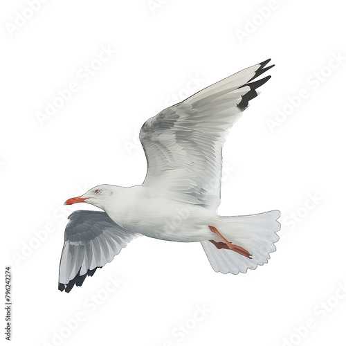 Seagulls isolated on Transparent Background, without background .PNG