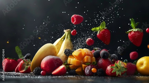 Fresh fruits bursting with flavor, ready to be transformed into nutritious smoothies, promising a taste sensation
