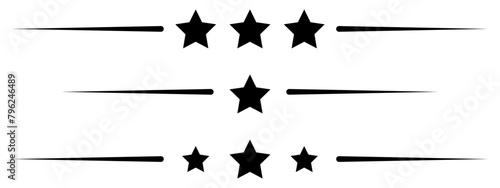 Simple line text dividers element set. Border design decor vector illustration. Isolated on transparent background.