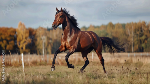 Beautiful thoroughbred horse in nature elegance