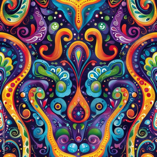 Psychedelic style graphic patterns