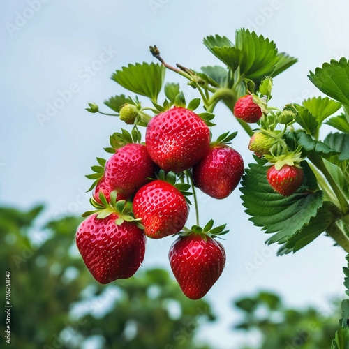 strawberry on a branch