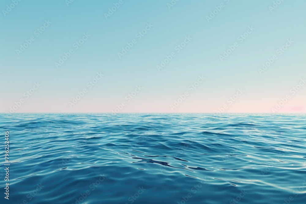Fototapeta premium A serene view of the ocean from a boat, perfect for travel brochures