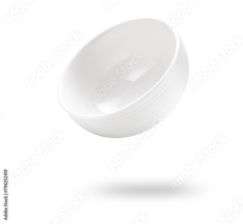 white ceramic bowl isolated on white background
