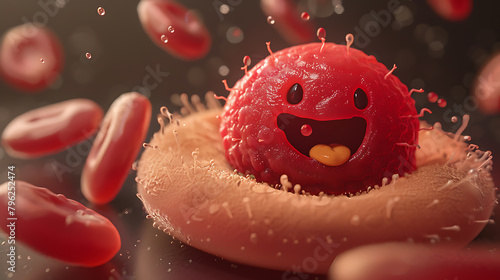 Erythrocyte Red Blood Cell Friendly disc-shaped cell photo