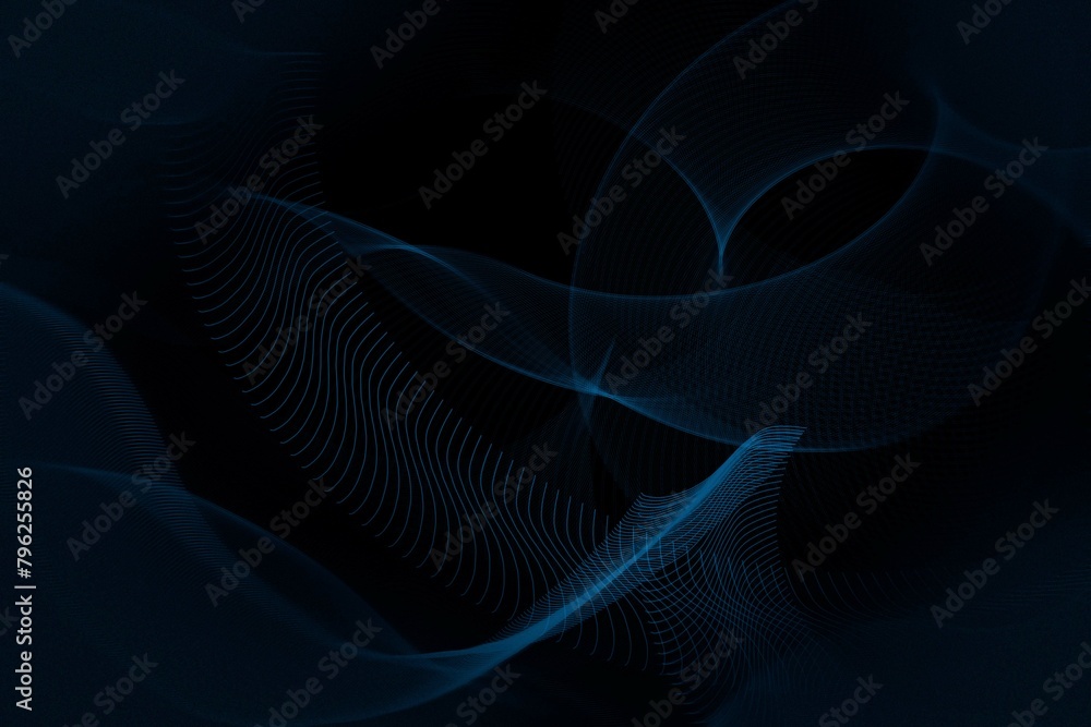 A blue and black wave background A blue and black wave background