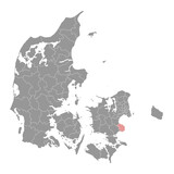Stevns Municipality map, administrative division of Denmark. Vector illustration.