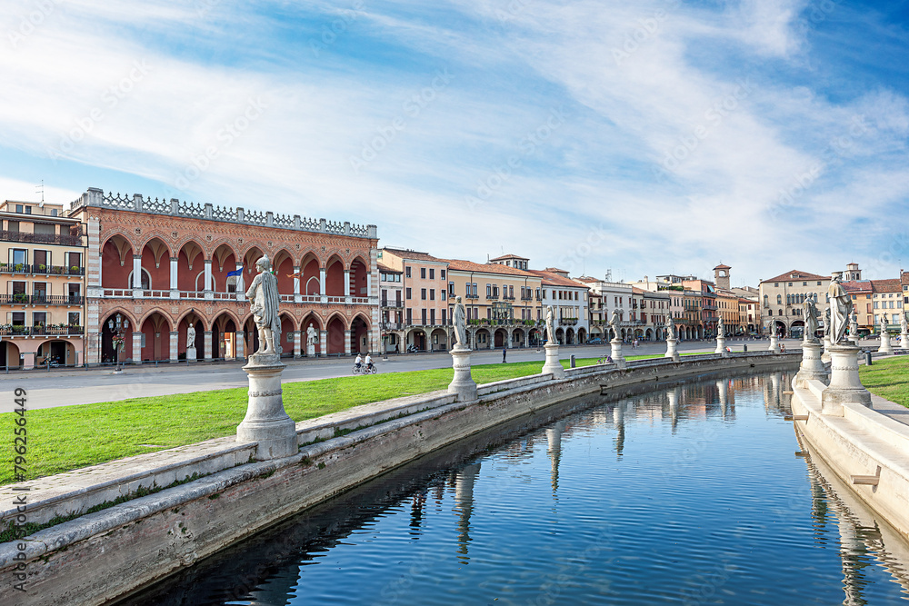 Prato della Valle, the square in a center of Padova, Italy