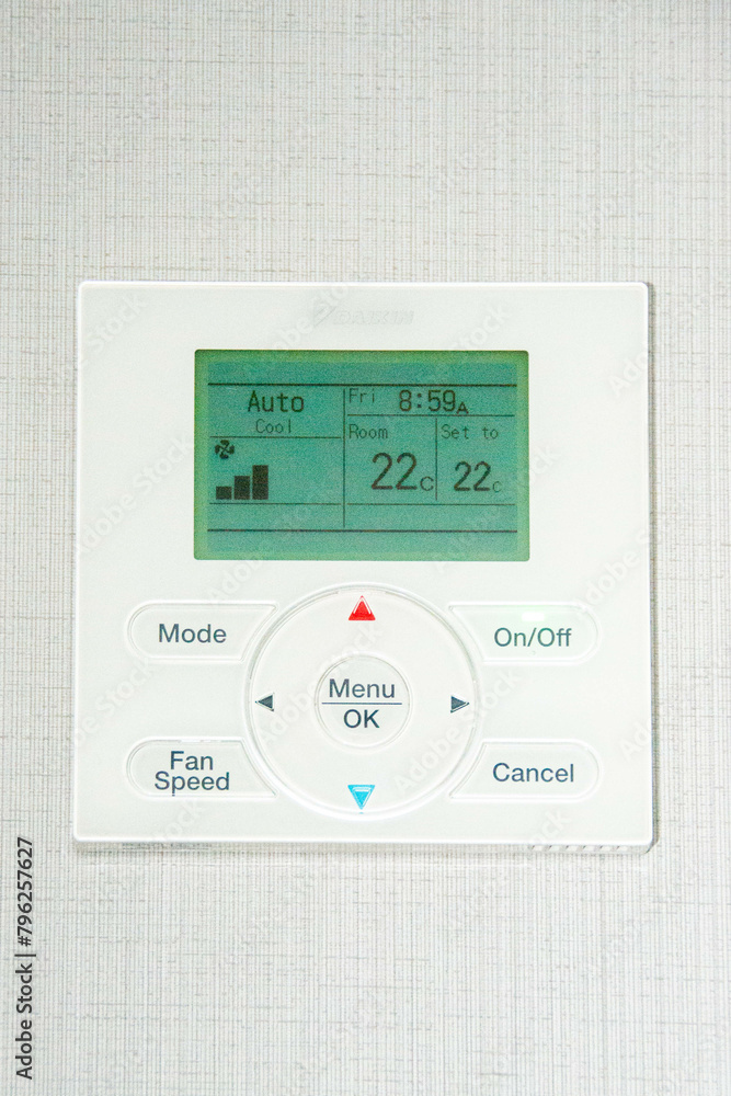 digital programmable thermostat. 3d illustration digital programmable thermostat. 3d illustration