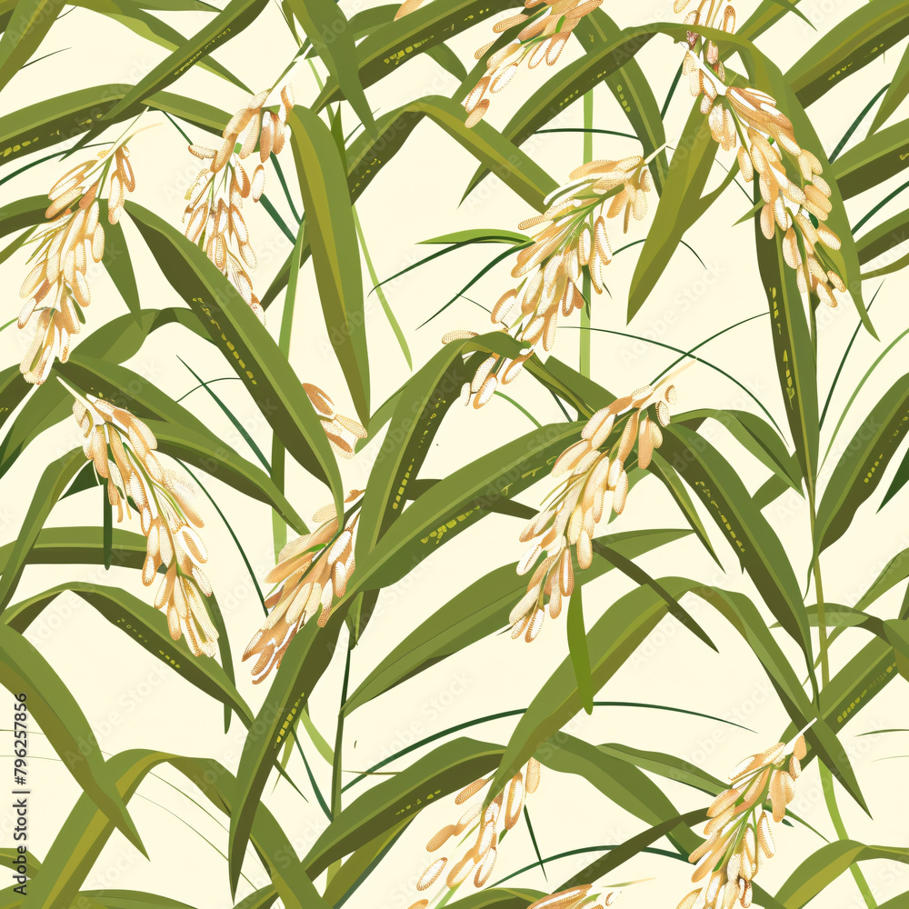 Obraz premium seamless pattern ear of rice