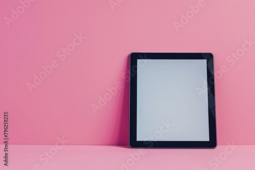 Picture a tablet computer standing alone against a white background generative ai photo