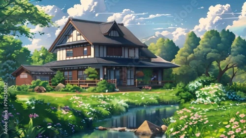 video view of the small river in front of the house