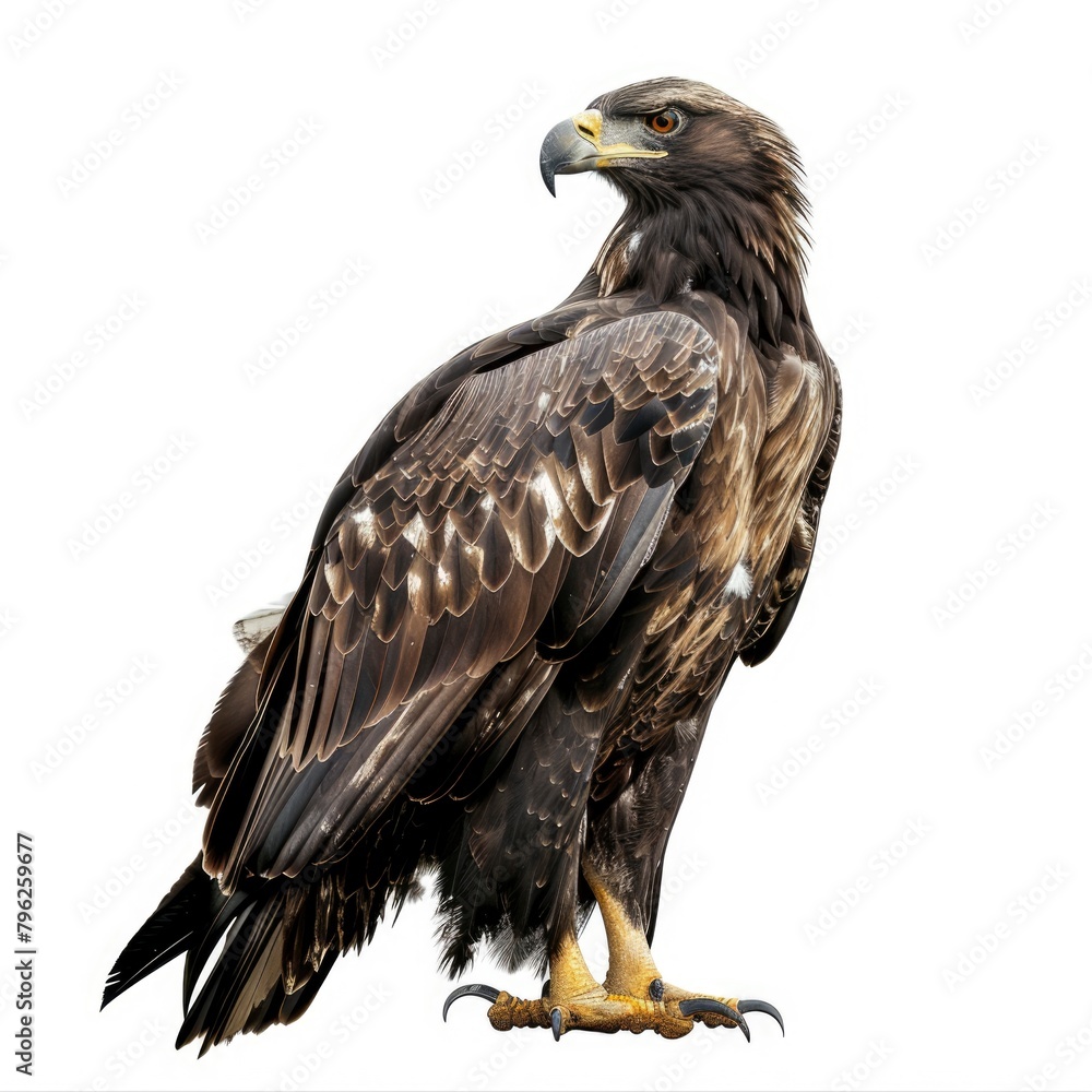 Fototapeta premium bird, parrot, eagle, crow on white background
