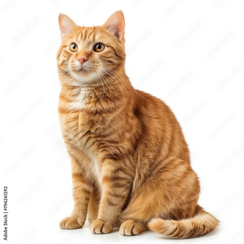 Obraz premium portrait single cat, rabbit on white background