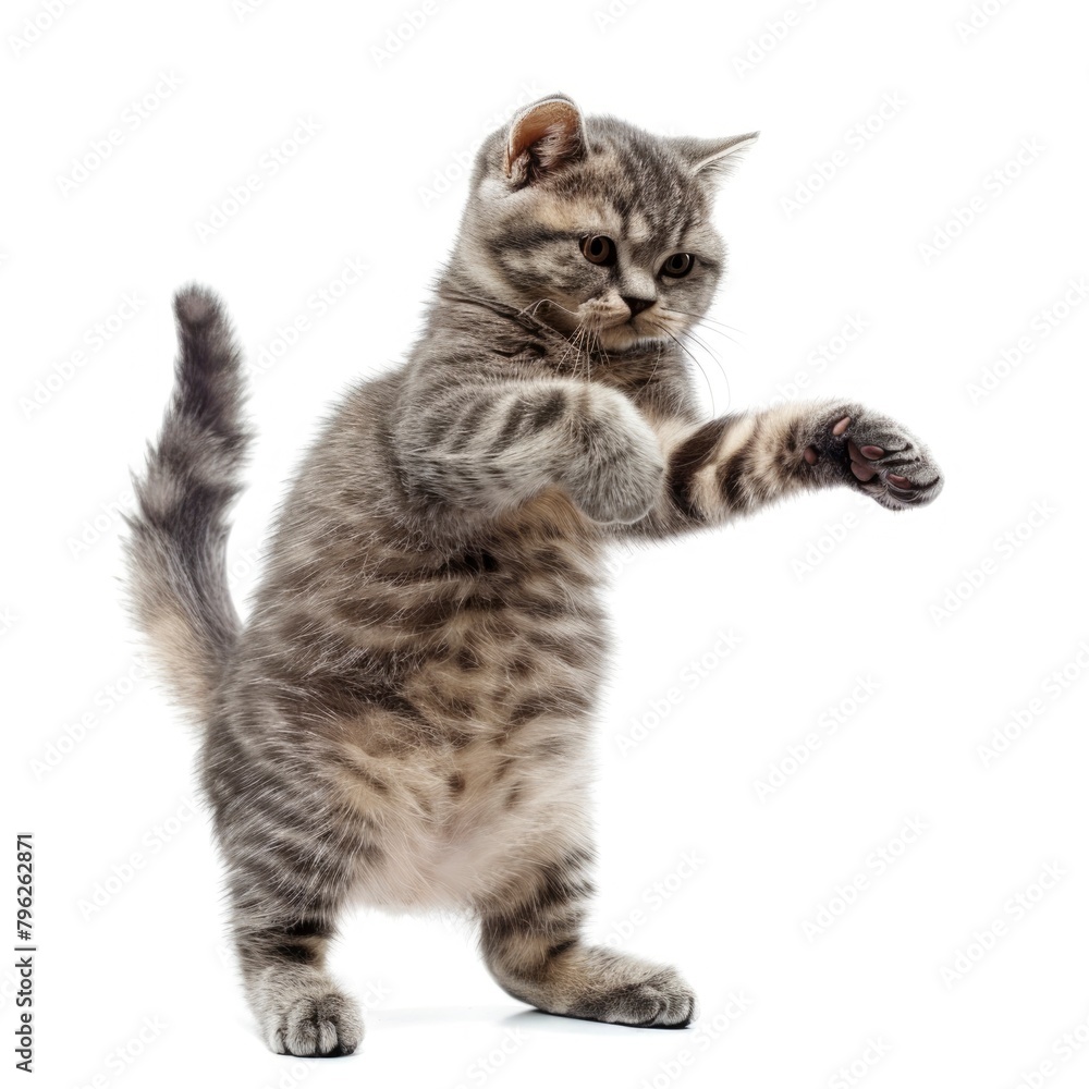 Fototapeta premium portrait single cat, rabbit on white background