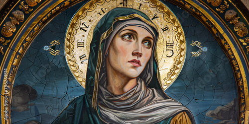 Saint Elizabeth of Hungary. AI generative.