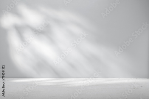 Gray background for product presentation with beautiful lights and shadows