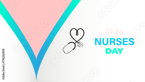 International nurses day is observed every year in May 12, vector illustration