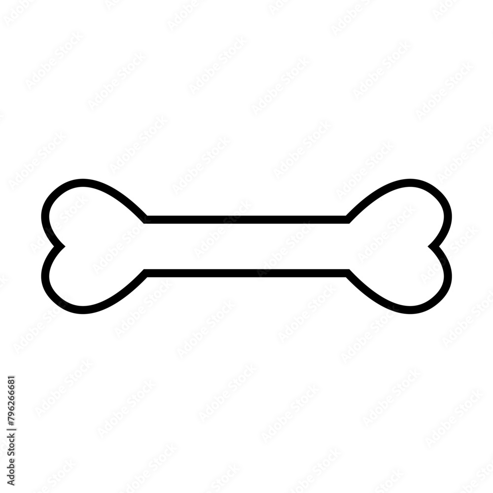 Dog bone vector icon on white background pet food conceptfor graphic design, logo, web site, social media, mobile app, ui illustration Dog bone vector icon on white background pet food conceptfor graphic design, logo, web site, social media, mobile app, ui illustration