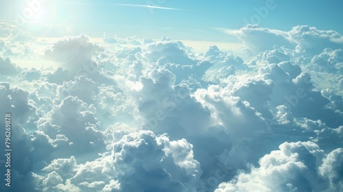 View from above cloud space at daylight 