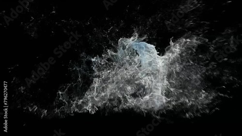 Wallpaper Mural 3d animation. A character made of small sand particles dances  Torontodigital.ca