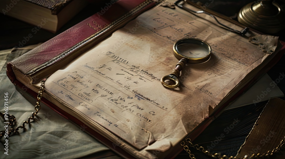 Secret Papers Example Top-secret dossier with classified information. Ancient manuscripts ...