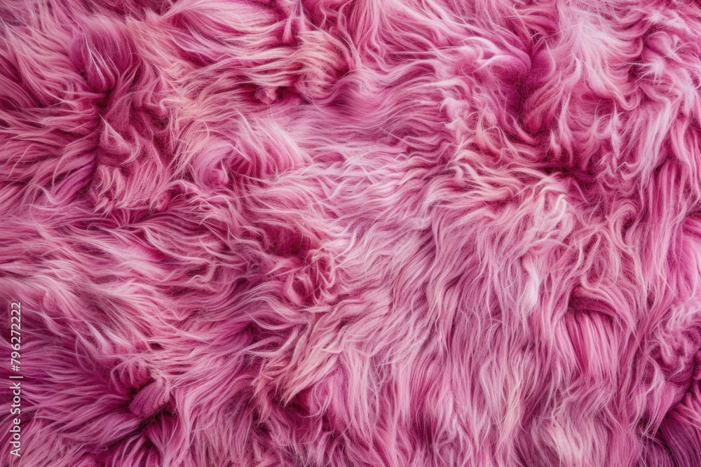 Fototapeta premium Detailed close up of a soft pink fur texture, suitable for backgrounds and design elements