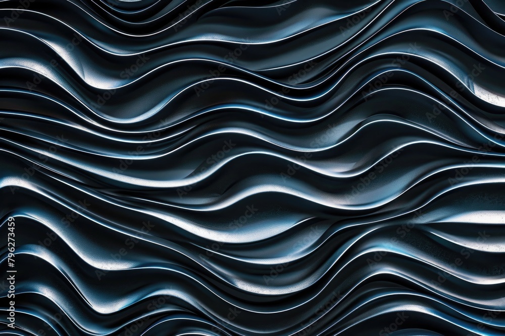 Detailed wave pattern on a wall, ideal for backgrounds