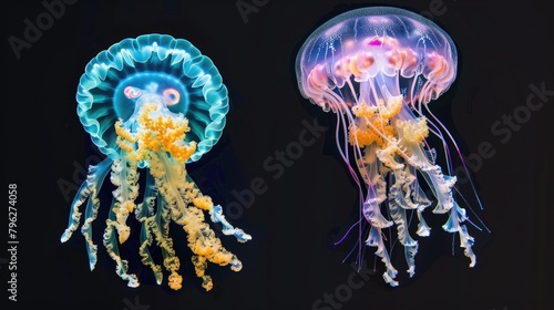 Cnidaria: Exploring the Anatomy and Colors of Polyp and Medusa Forms of Jellyfish 