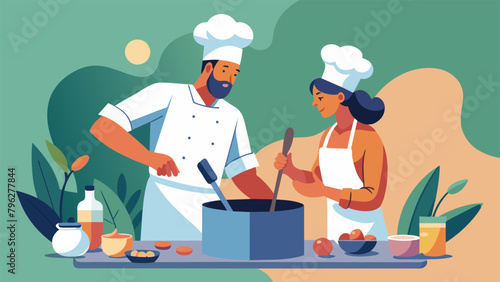As the painter carefully curates shades on their palette the chef carefully adds ingredients to the pot each one contributing to the overall