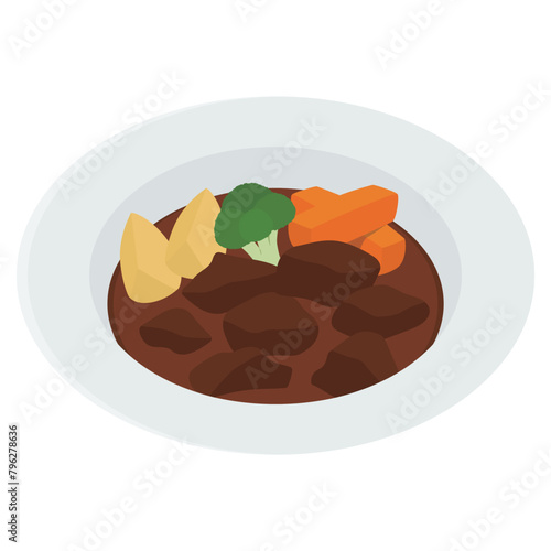 ビーフシチューのイラスト