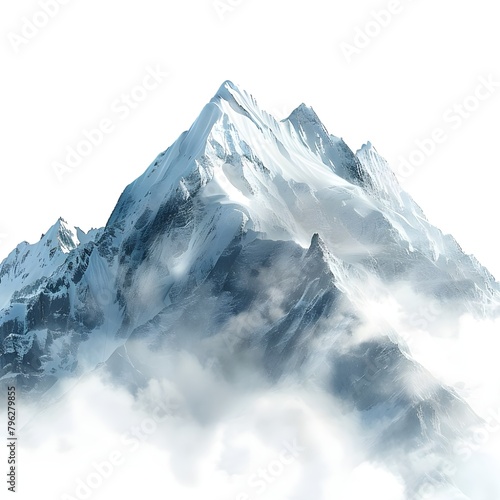 snow covered mountains in winter, Arctic Island Glacier Hyper Realistic Watercolor Illustration With Surrealistic Elements