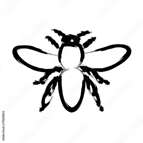 Insect Ink Brush Stroke Vector