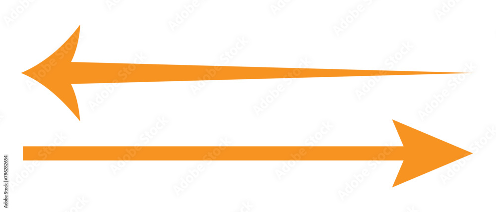 Orange Arrow Symbol. Basic Shape with Attention Pointing in Horizontal Direction. Orange arrow icon. EPS 10. Orange Arrow Symbol. Basic Shape with Attention Pointing in Horizontal Direction. Orange arrow icon. EPS 10.