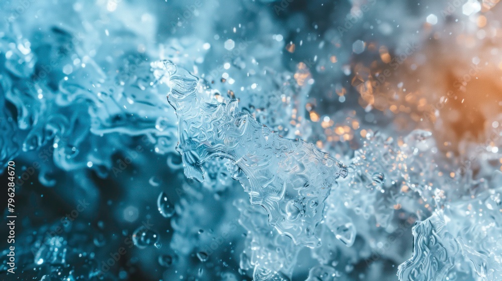 Obraz premium Abstract background sparking block ice