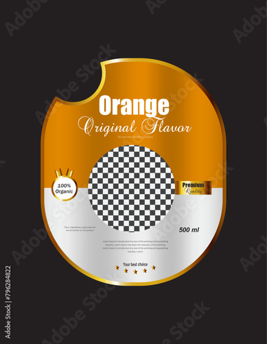 Jam or jar label, Package template design, Label design