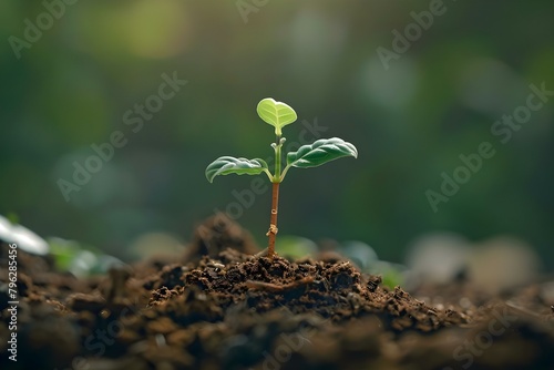 Coins planted in soil sprout into a flourishing tree symbolizing the investment journey. Concept Investment, Financial growth, Money tree, Conceptual photography, Wealth creation