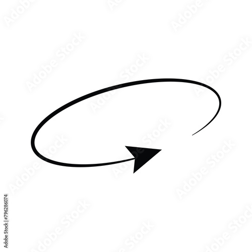 Circle arrow icon. Simple illustration of round circle arrow vector icon for web design isolated on white background