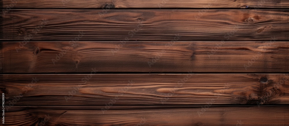 Fototapeta premium Wooden wall with brown stain