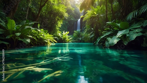 waterfall in the jungle